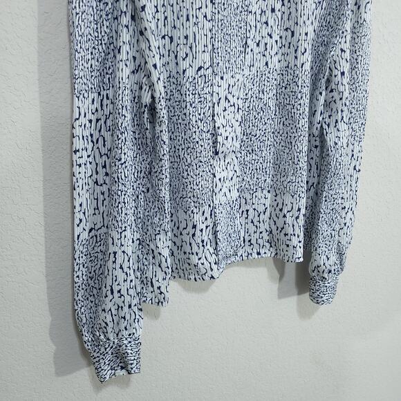 Vintage Blouse Nicola Womens 10 High Neck Semi Sheer Office Business Casual - Picture 12 of 14